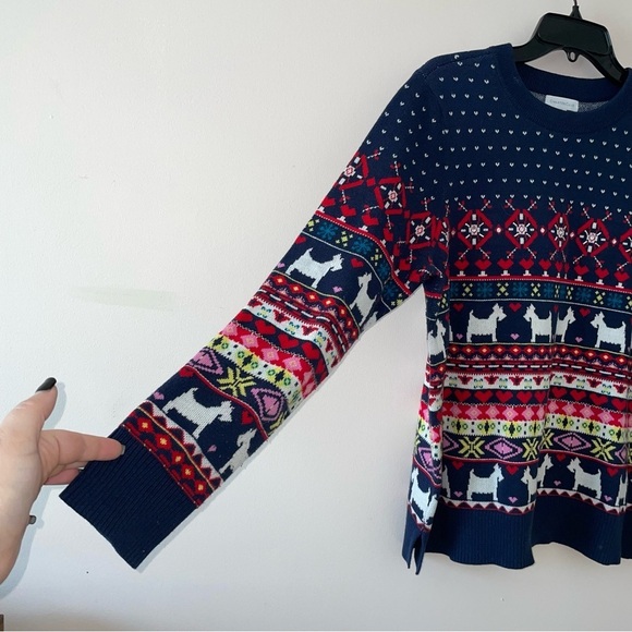Charter Club Petite Fair Isle Scottish Terrier Crew Neck Sweater Size XL Petite - Picture 7 of 9